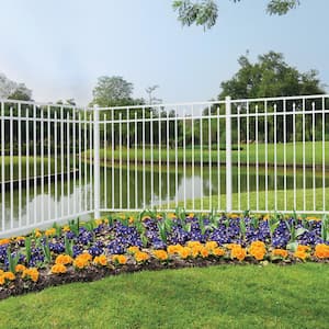 Natural Reflections Standard-Duty 2 in. x 2 in. x 6-7/8 ft. White Aluminum Fence Corner Post