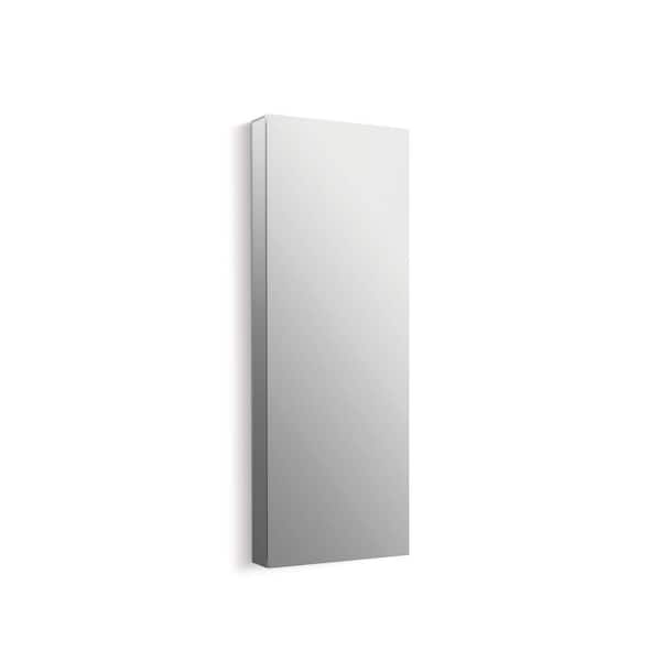 Maxstow 15 in. x 40 in. Aluminum Frameless Surface-Mount Soft Close Rectangular Medicine Cabinet with Mirror