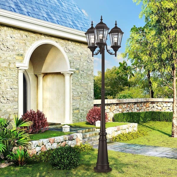 Hamilton 3 Light Bronze Outdoor 3 Head Post Hamilton 3 Light Bronze Outdoor 3 Head Post