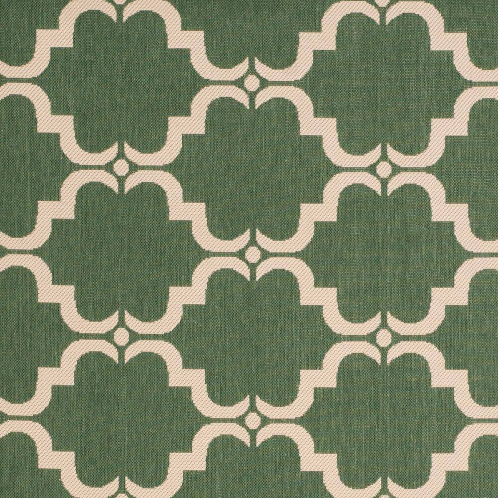 Courtyard Essence 8' x 10' Dark Green/Beige Easy-Care Outdoor Rug