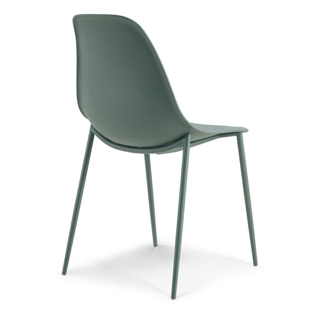 Pistachio Green High Back Metal Side Chair