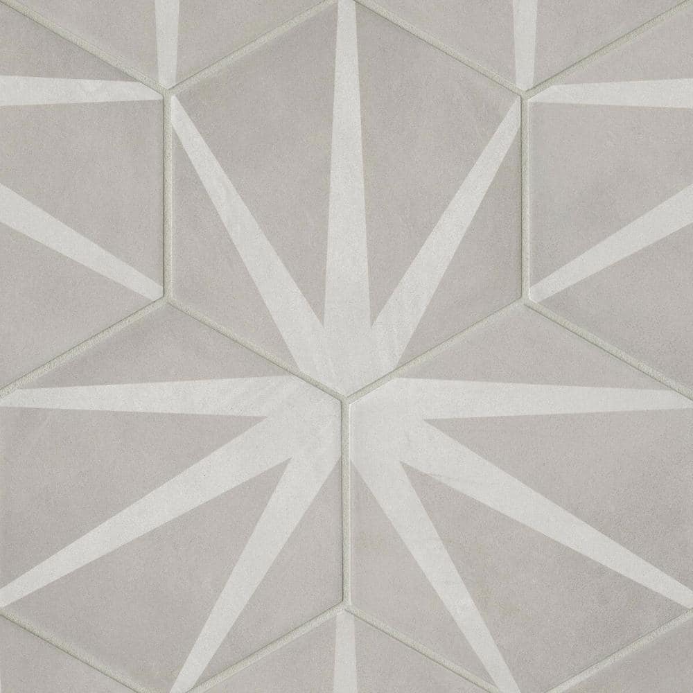 Allora Gray Matte Hexagon Porcelain Tile 8.5" x 10"