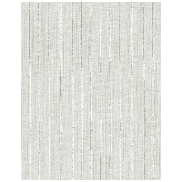 Silk Stitch greyish white, Beige Vinyl Strippable Roll (Covers 12.99 sq. ft.)