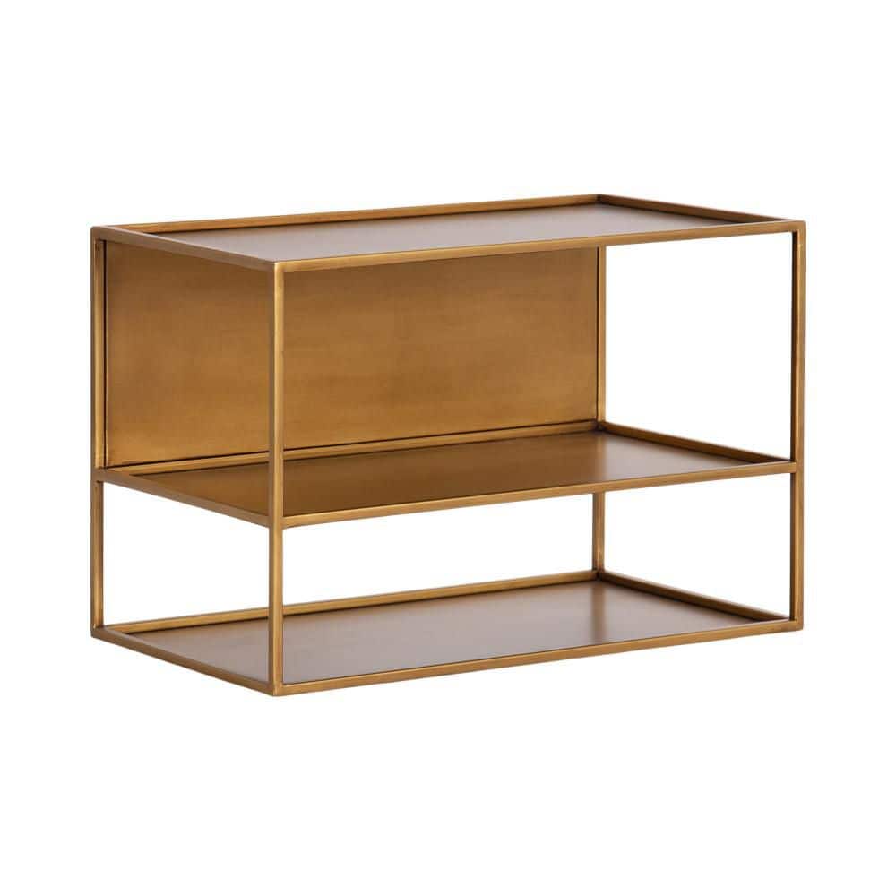 Nomi 18 in. W x 10 in. D Gold Metal Decorative Wall Shelf price history on PriceWatchPro