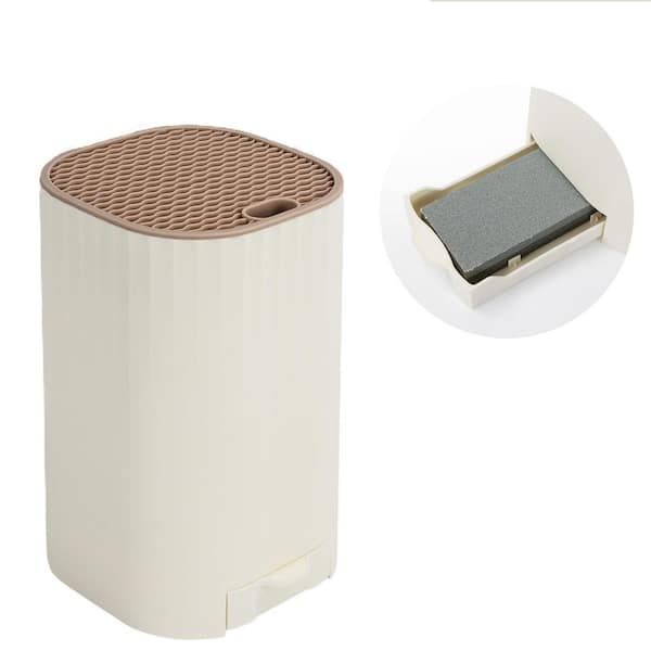 12-Knife Plastic Knife Block with Sharpening Stone, Large Volume with Scissors Slot Knife Holder, Detachable