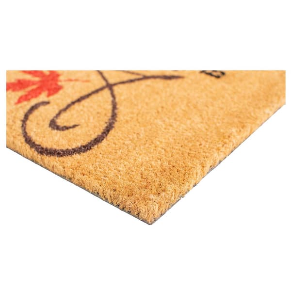 Autumn Blessings 17 in. x 29 in. Coir Door Mat