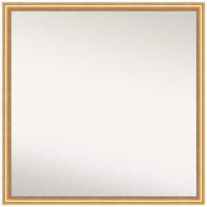 Salon Scoop Gold 28 in. x 28 in. Non-Beveled Casual Square Wood Framed Wall Mirror in Gold