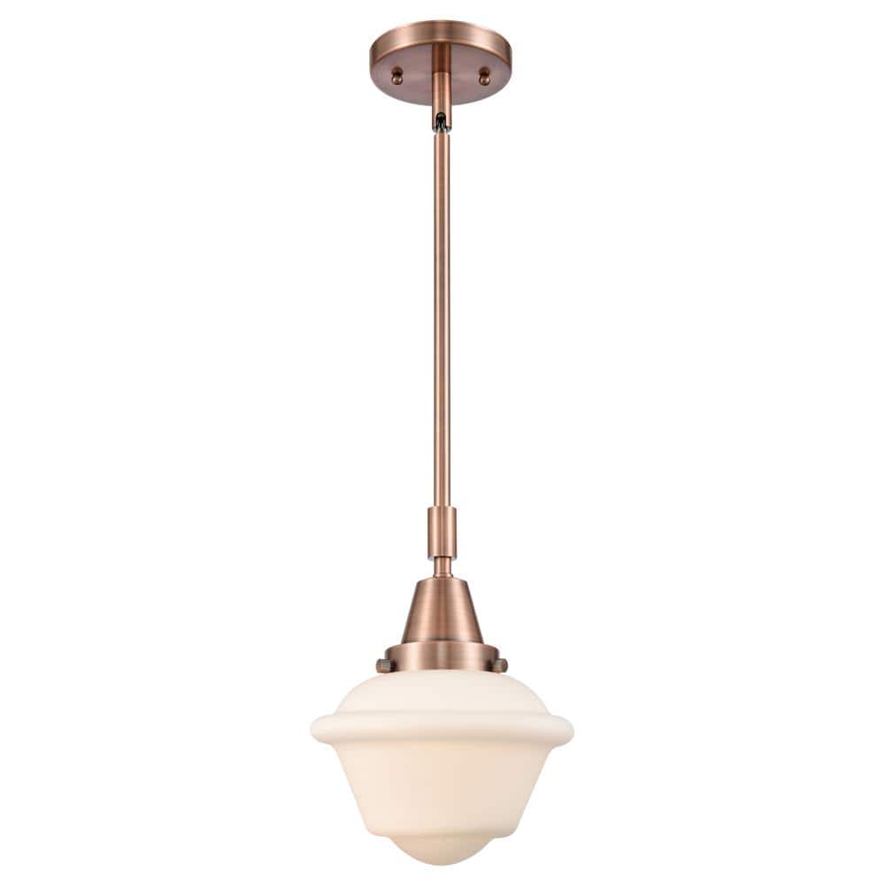 Oxford 100-Watt 1-Light Antique Copper Standard Mini Pendant Light with Painted Glass Shade, No Bulbs Included price history on PriceWatchPro