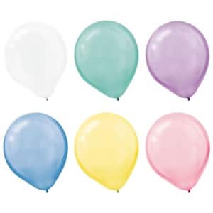 12 in. Assorted Pearlized Colors Latex Balloons (72-Count, 3-Pack)