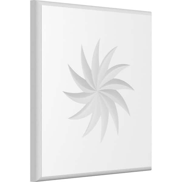 Ekena Millwork 8 in. W x 8 in. H x 1/2 in. P Standard Sedgwick Spiral Rosette with Rounded Edge