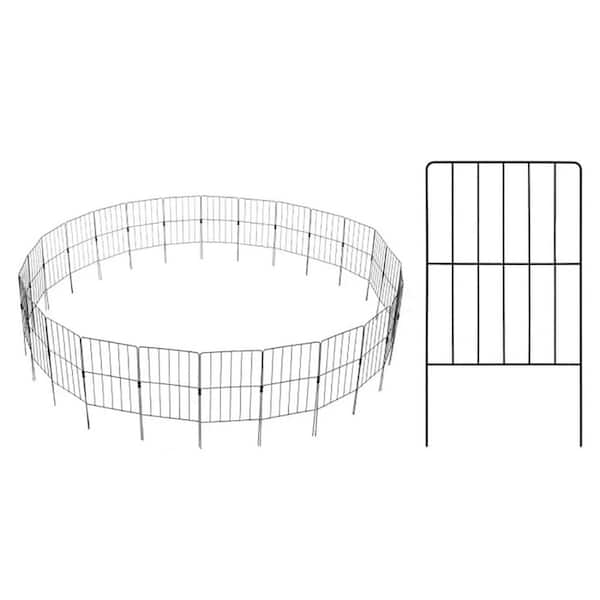 AOPSPS 25 Pack Rustproof Decorative Garden Fence Set for Dog Flower bed Garden Fence