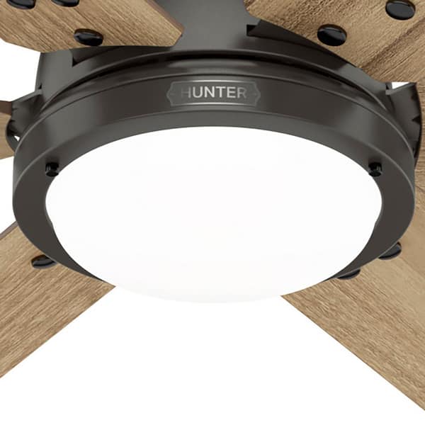 Hunter - Hunter 72 in. Gravity Wi-Fi ENERGY STAR Noble Bronze Smart Ceiling Fan with LED Light Kit and Handheld Remote