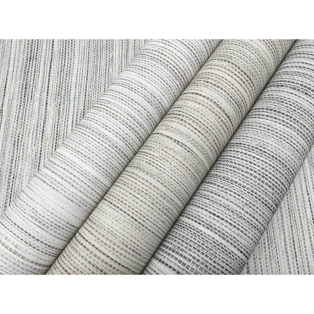 Blue Grasscloth Peel and Stick Wallpaper Roll