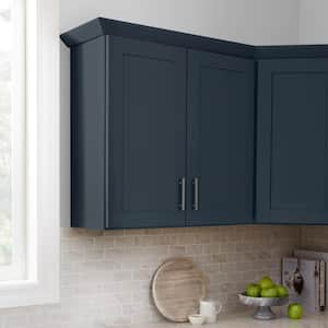 Avondale 9 in. W x 12 in. D x 36 in. H Ready to Assemble Plywood Shaker Wall Kitchen Cabinet in Ink Blue