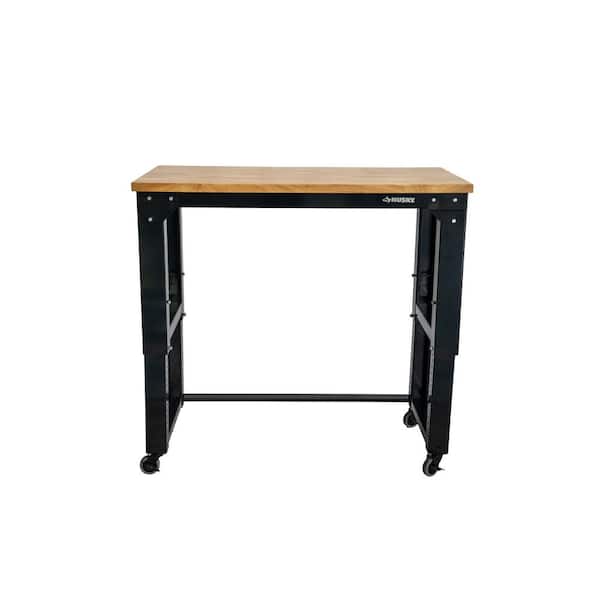Husky 46 in. W x 24 in. Deep Adjustable Height Work Table with