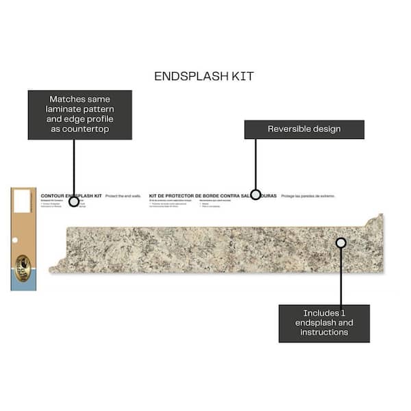 Buy Laminate Endsplash Kit for Countertop with Integrated Backsplash in