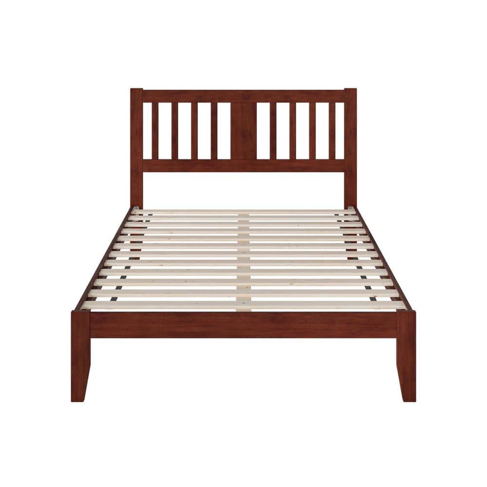 Tahoe Classic Walnut Mission-Inspired Full Bed with USB Charger
