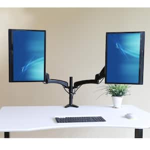 AIRLIFT Black 360 Dual Ultra Gas-Spring Adjustable Desk Mount Monitor Arm 13" to 27" and Vesa Compatible