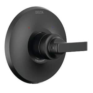Tetra 1-Handle Wall-Mount Valve Trim Kit in Matte Black (Valve Not Included)