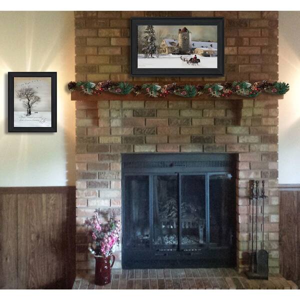 Unbranded 19 in. x 48 in. "Winter Harmony Vignette" by Robin-Lee Vieira Printed Framed Wall Art