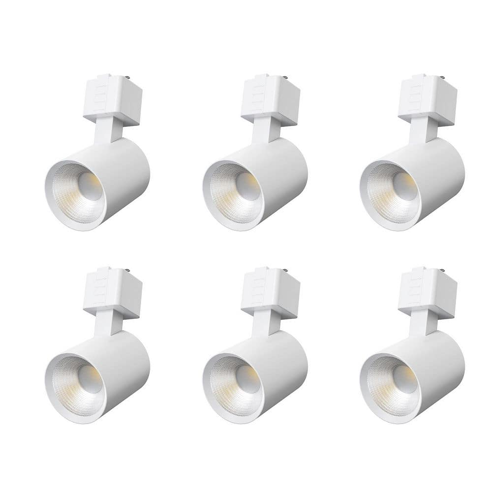 J-Type Track Head, White, Integrated LED Fixed Track Lighting, Cylinder, 5CCT, 800LM CRI90 (6-Pack) price history on PriceWatchPro