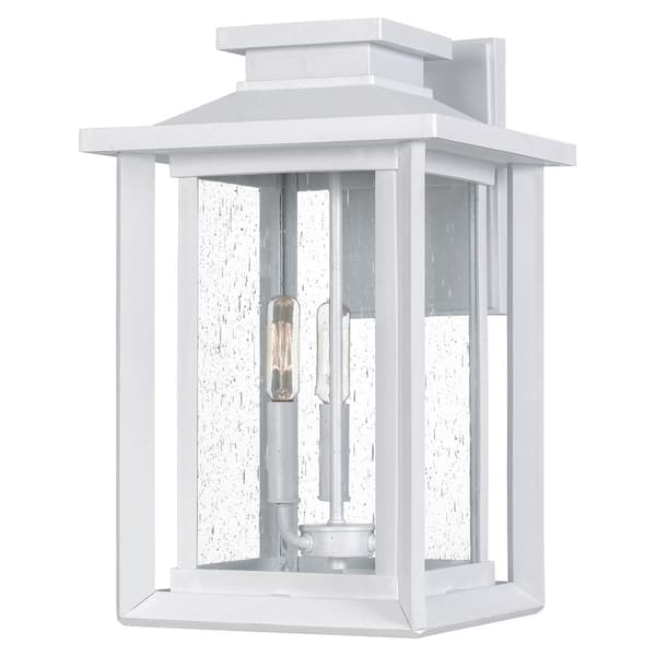 Wakefield 3-Light White Lustre Outdoor Wall Lantern Sconce