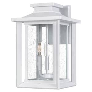 Wakefield 3-Light White Lustre Outdoor Wall Lantern Sconce