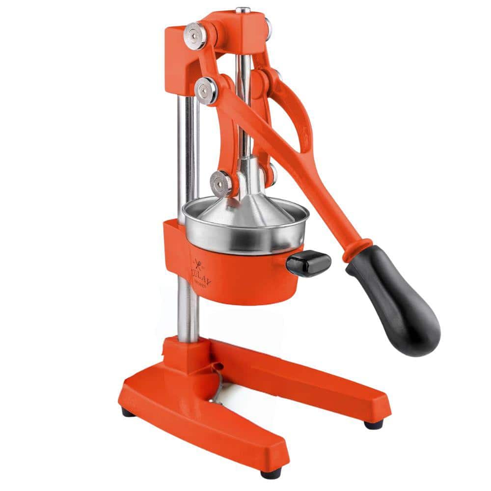 Zulay Kitchen Cast-Iron Orange Juice Squeezer - Large Orange Z-CITRS-PRSS-ORNGE - The Home Depot