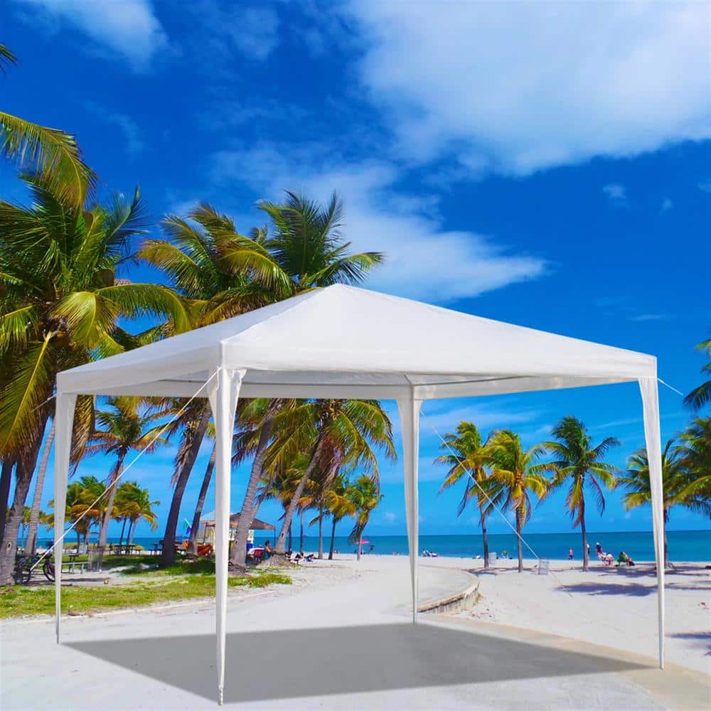 10x10 White Waterproof PE Cloth Party Tent with Removable Sidewalls
