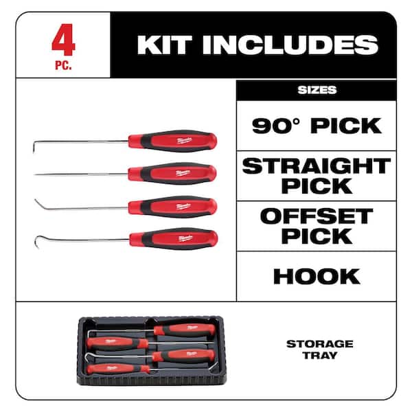 Milwaukee 482290084822270648229215 Mechanic Hand and Tool Set with 3/8 in. Drive SAE Metric Ratchet, Socket, Screwdriver, Hook and Pick (66-Piece)