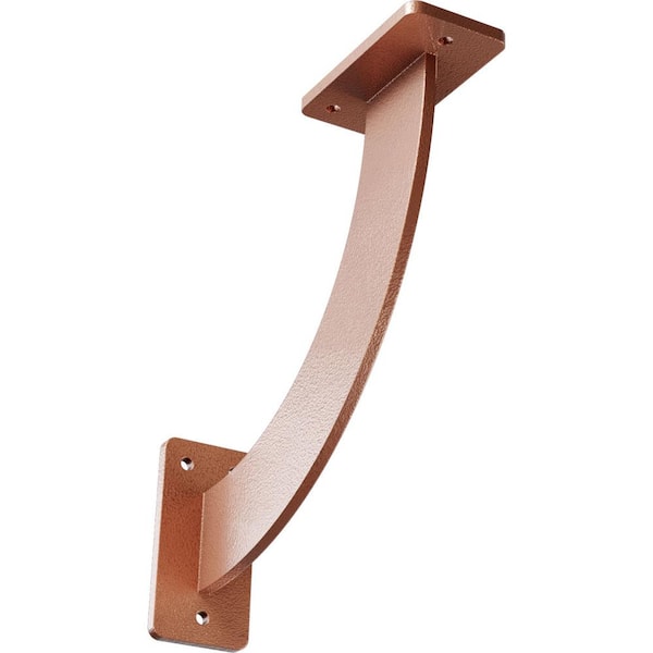 Ekena Millwork 2 in. x 9 in. x 9 in. Steel Hammered Copper Bradford Bracket