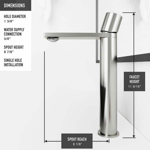 MatteShell Rectangular Vessel Bathroom Sink in Black & Gotham Faucet in Brushed Nickel MatteShell Rectangular Vessel Bathroom Sink in Black & Gotham Faucet in Brushed Nickel