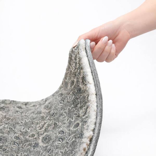 Dream Shag Premium Machine Washable Abstract ADS661 Gray 9 ft. x 12 ft. Area Rug