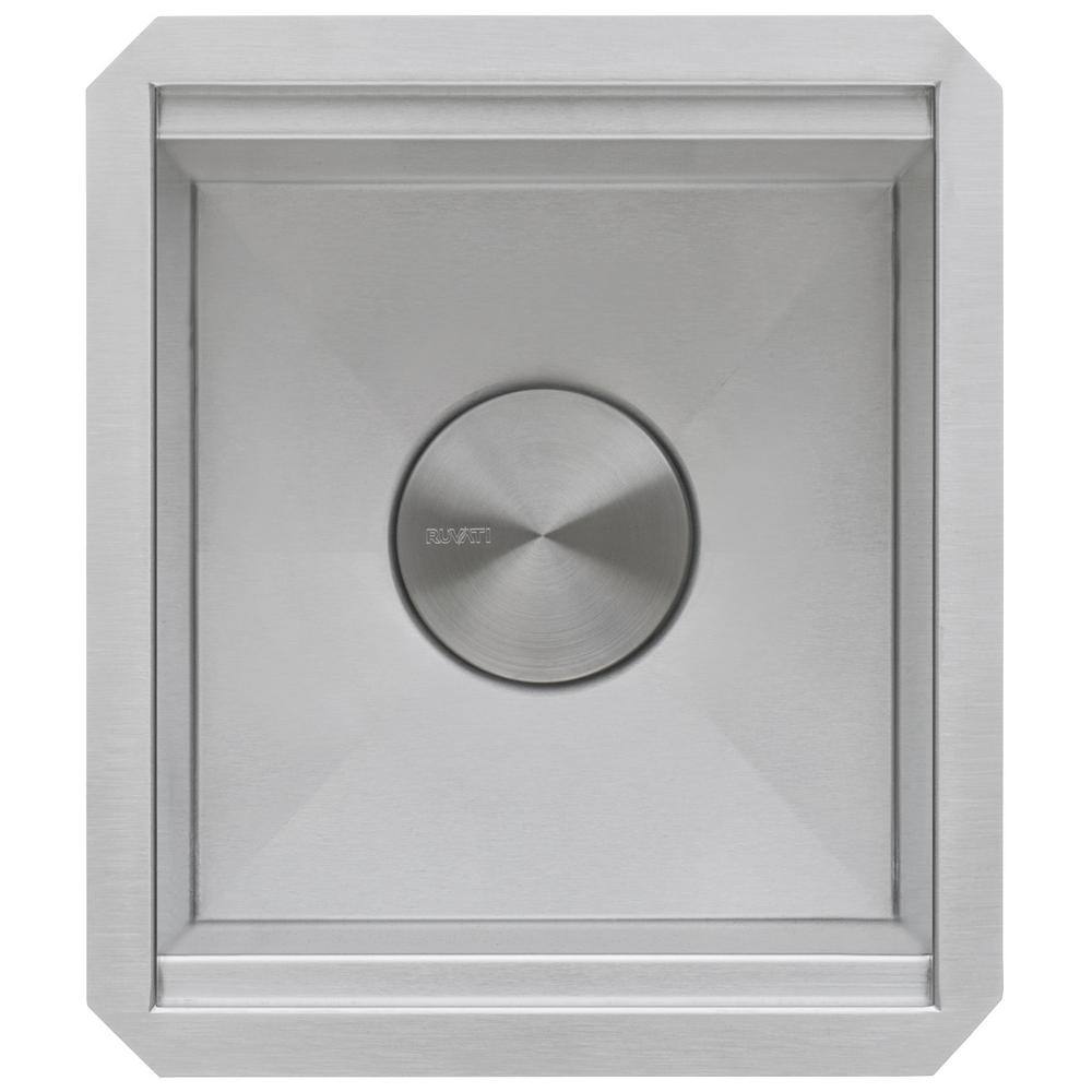 Ruvati Stainless Steel Undermount Kitchen Sink with Mahogany Cutting Board