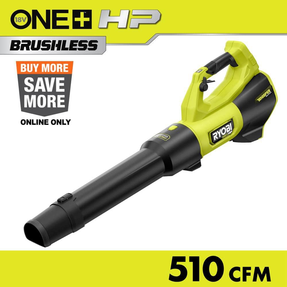 RYOBI ONE+ HP 18V Brushless Cordless 130 MPH 510 CFM Leaf Blower (Tool Only) PBLLB01B