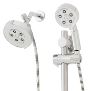3-spray 4.75 in. Dual Shower Head and Handheld Shower Head in Polished Chrome