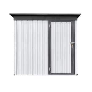 5 ft. W x 3 ft. D Metal Outdoor Storage Shed in White and Grey (14 sq. ft.)