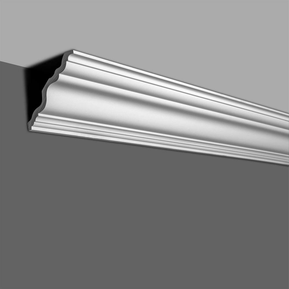 6-Inch White Primed Polyurethane Crown Moulding Sample