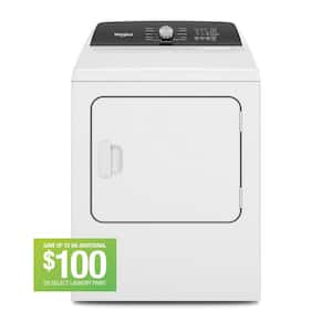 7 cu. ft. White Electric Top Load Moisture Sensing Dryer with Steam