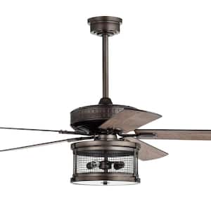 52 in. 2-Light Cadence Oil Rubbed Bronze Lighted Ceiling Fan with Remote