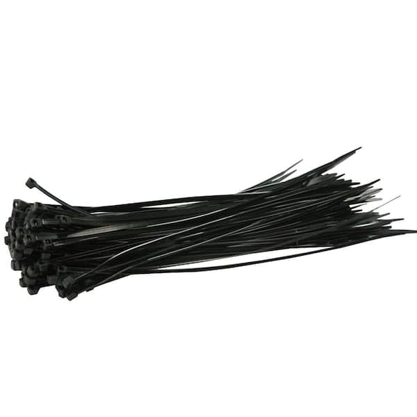 BOEN 11 in. Nylon Cable Ties, Black (500-Pieces)