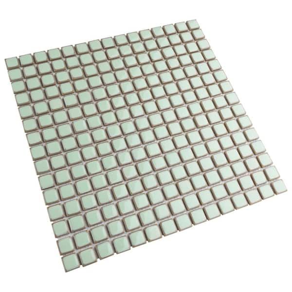 Apollo Tile Skosh Columbia Blue 11-1/2-in x 11-1/2-in Glossy Glass Uniform Squares Floor and Wall Tile (18.69-sq. ft/ Carton)