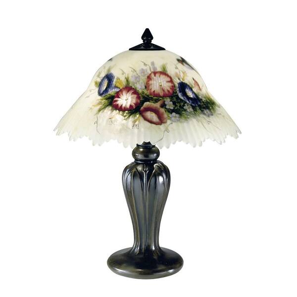 Radionic Hi Tech Tilldale 19.00 in. Bronze Hand Painted Art Glass Table Lamp