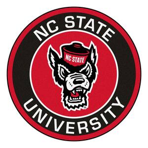 NCAA North Carolina State University 27 in. Round Roundel Mat Area Rug