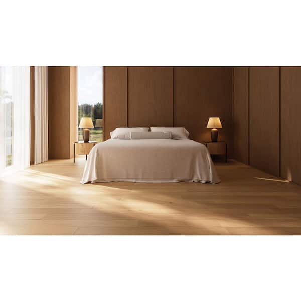 Bedrosians Del Mar French Oak Harbor 0.05 in. T x 5 in. W Click-Lock Wire Brushed Engineered Hardwood Flooring (30.68 sq. ft./ctn)