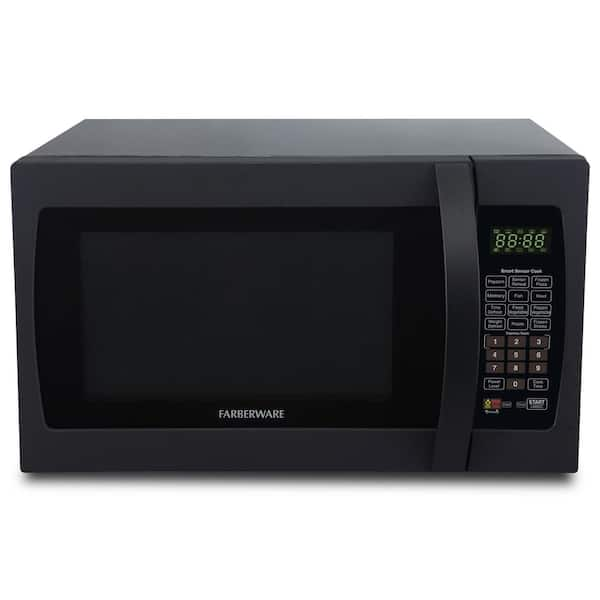 Farberware Professional 1.3 cu. ft. Countertop Microwave in Matte Black with Smart Sensor Cooking