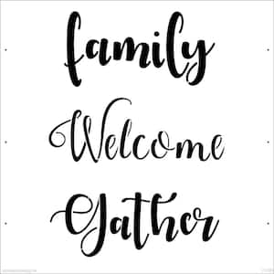 "Family Welcome Gather" Lettering Stencil & Free Bonus Stencil