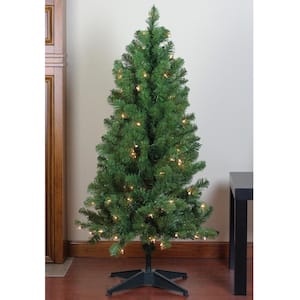 4 ft. x 25 in. Pre-Lit Noble Pine Artificial Christmas Tree Clear Lights