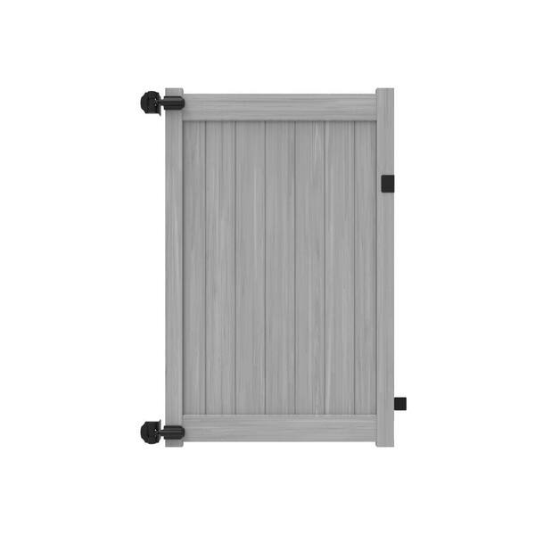 Barrette Outdoor Living Bryce 4 ft. x 6 ft. Driftwood Gray Vinyl Fence Gate