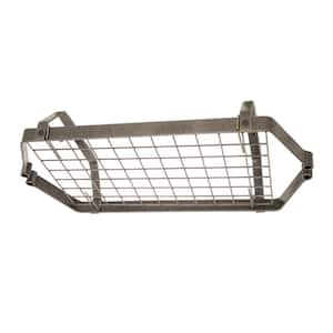 Handcrafted Low-Ceiling Retro Rectangle with 12 Hooks Hammered Steel